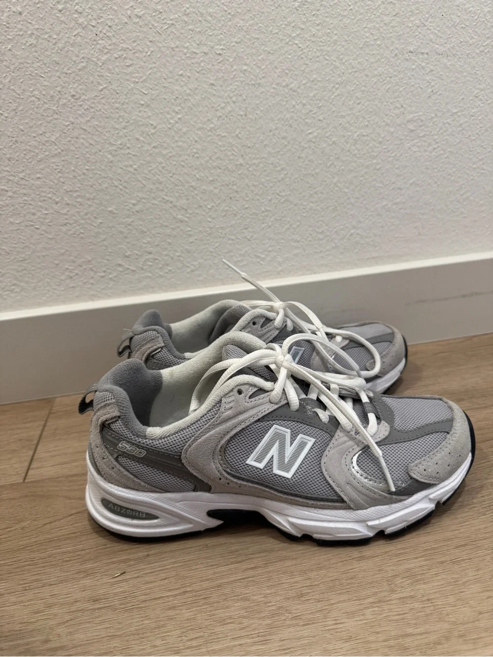 New Balance 530 Gray and White Sneakers